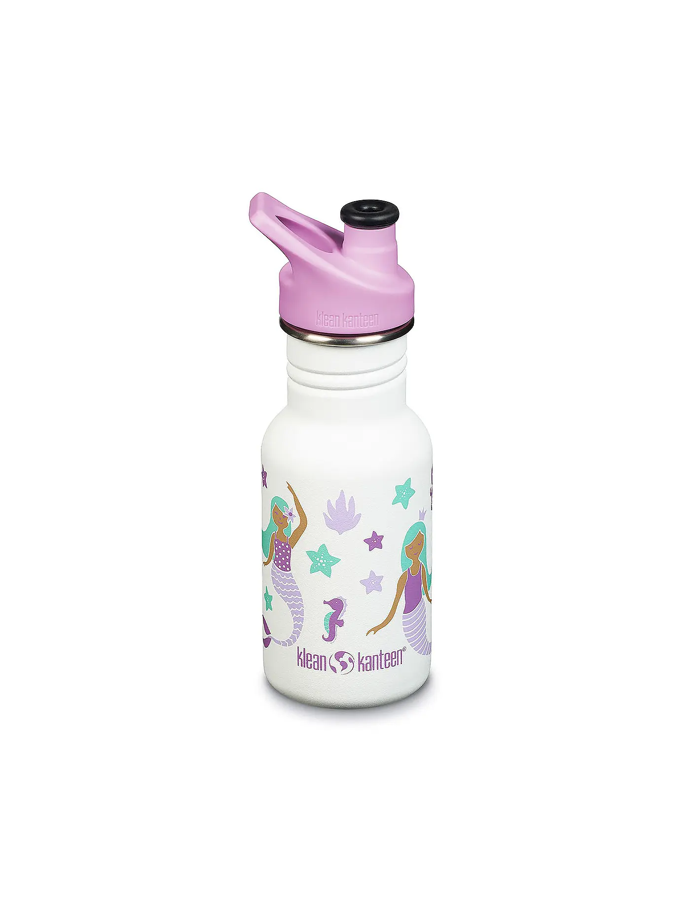 KLEAN KANTEEN | Kinder Trinkflasche Classic einwandig 12 oz (355 ml) mit Sippy Cap | 